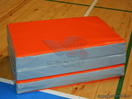 Мат гимнастический складной, 2 сложения, 2x3x0,2м., Стандарт, ПВХ/antislip