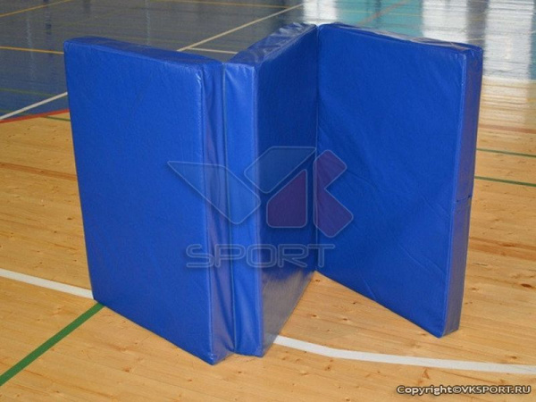 Мат гимнастический складной, 2 сложения, 2x1x0,1м., Стандарт, иск. кожа
